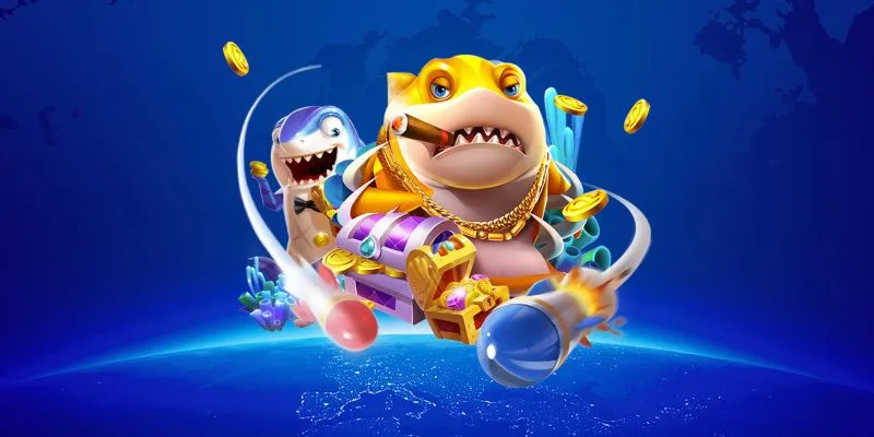 Đồ họa Bắn cá hoàng kim 4K vàng óng, hiệu ứng nổ cực chất